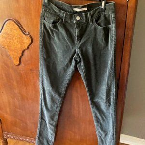 Levi's Super Skinny Charcoal Corduroy Jeans